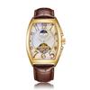 Men'S Mechanical Watch Waterproof Wine Barrel Type Hollow Belt Men'S Watch Personality Social Guy Men'S Watch
