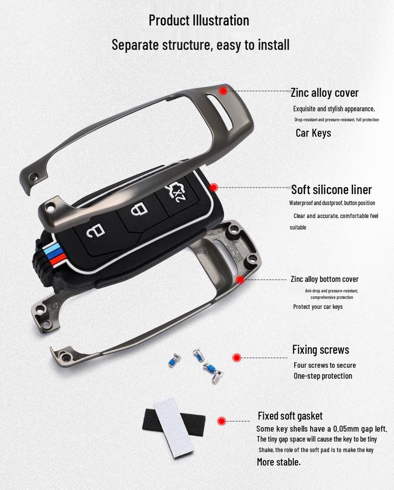 Ford Escort, Focus, Everest, Ecosport, Mondeo Keychain Shell (Old Model)