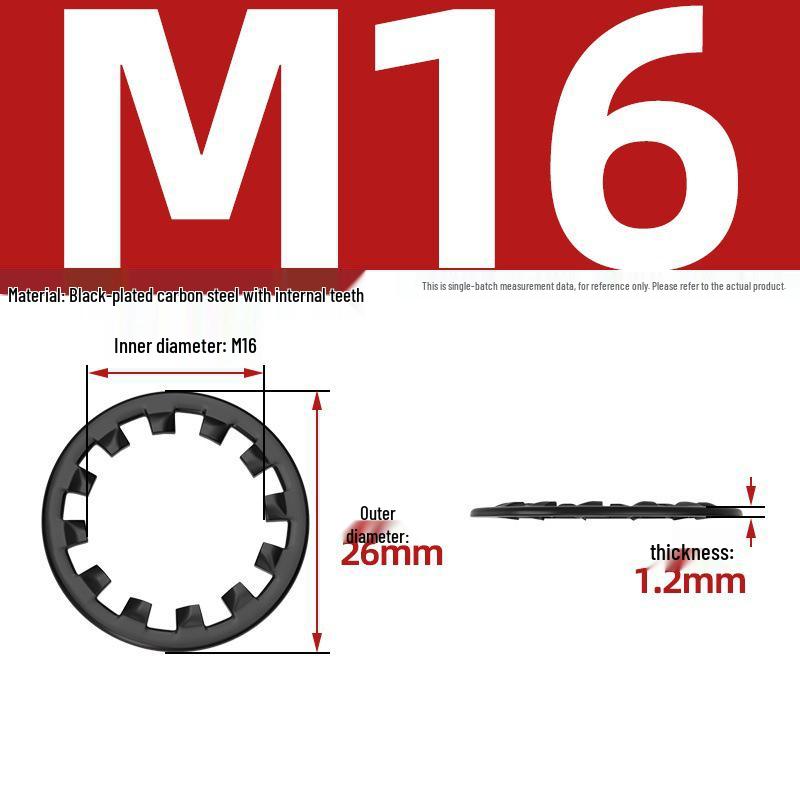Carbon Steel Zinc-Plated Lock Washer with Inner and Outer Teeth