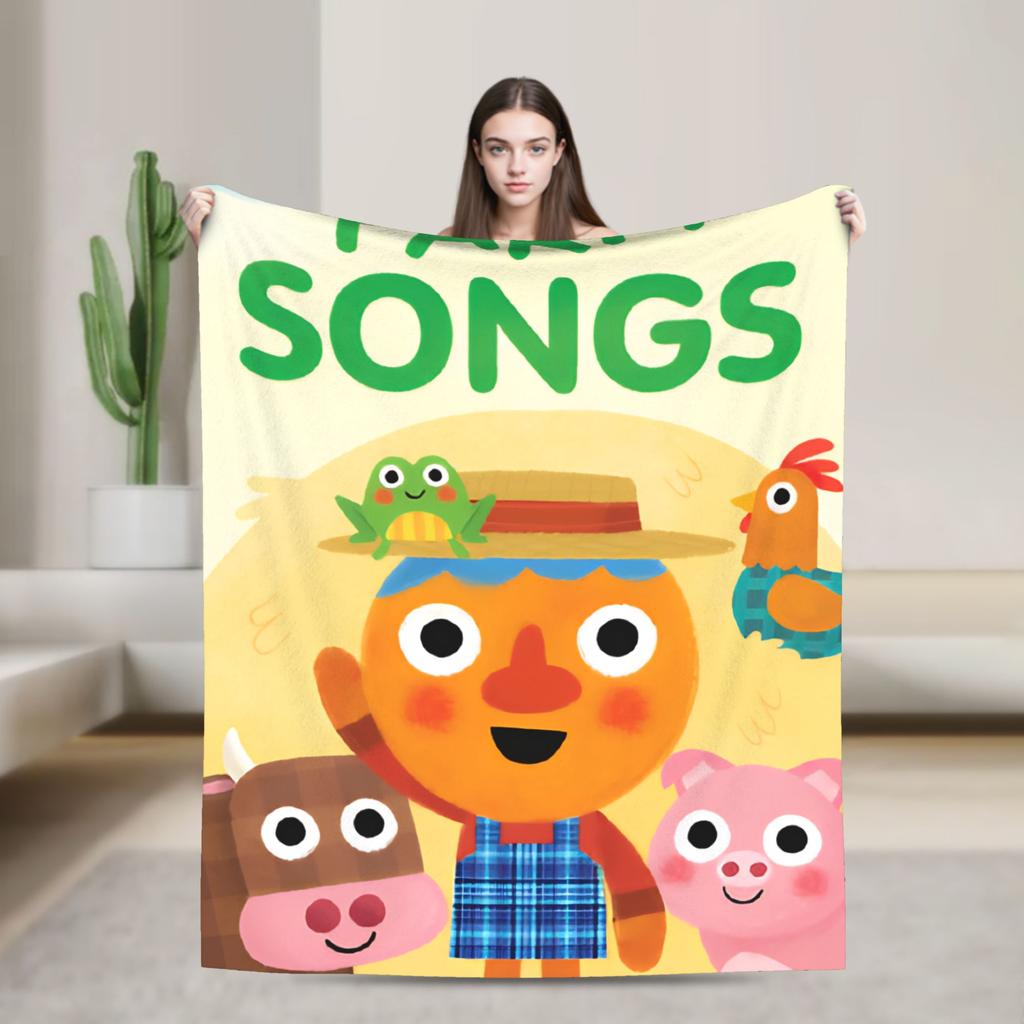 Noodle Pals Micro Super Simple Songs Deken Kwaliteit Warm Zacht Plaid Winter Picknick Buiten Mode Sprei