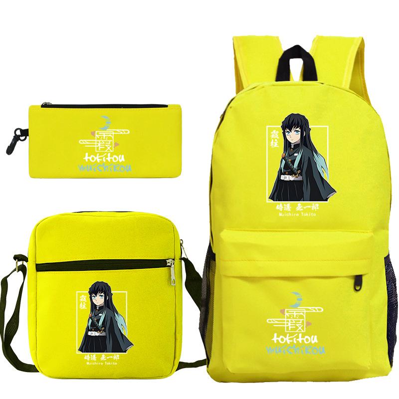 Demon Slayer Ghost Annihilation Blade Primary School Bag New Pencil Case Stationery Set