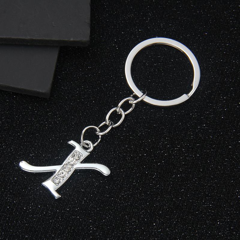 Simple Personality 26 Letters Versatile Keychain European and American New English Creative Luggage Keyring