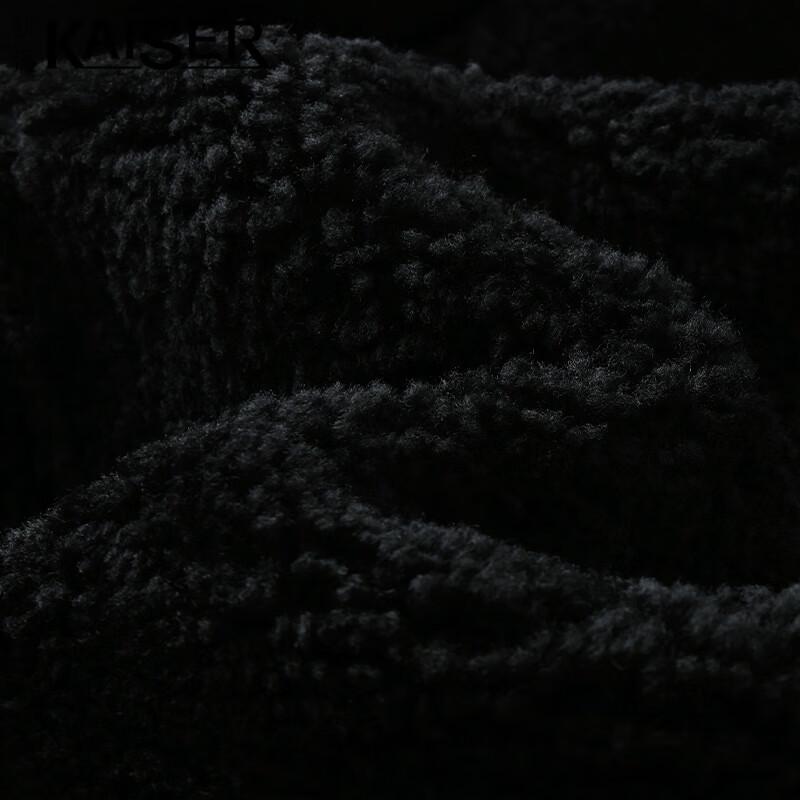 KAISER Men's Genuine Leather & Fur Mid-Length Jacket