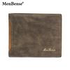 SchoolbagMenBense New Men's Wallet Short, Stylish and Casual Splicing Multi-Card Three-fold Bag Men's Wallet
