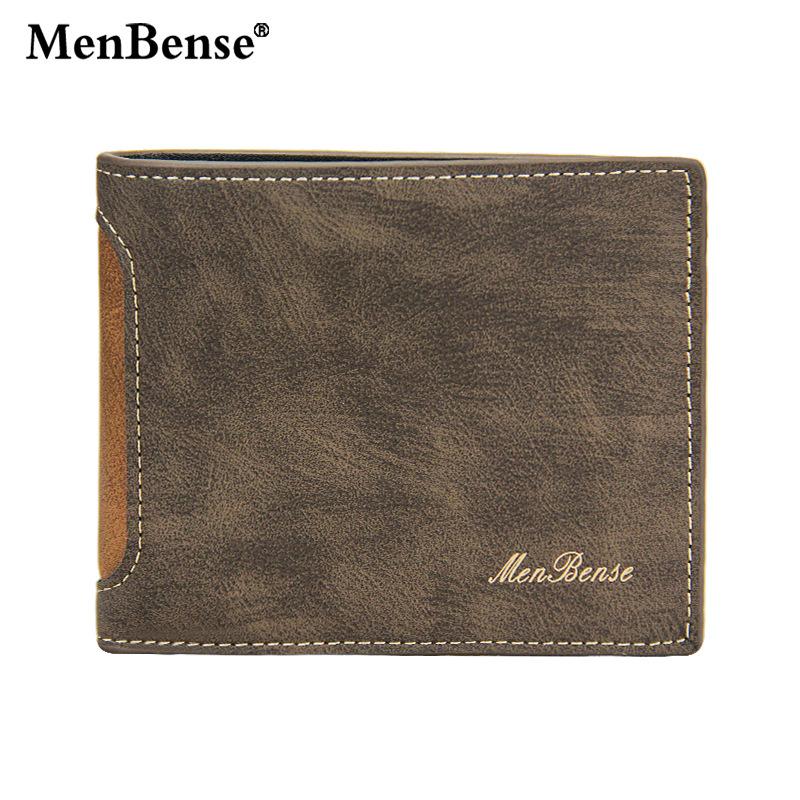 SchoolbagMenBense New Men's Wallet Short, Stylish and Casual Splicing Multi-Card Three-fold Bag Men's Wallet