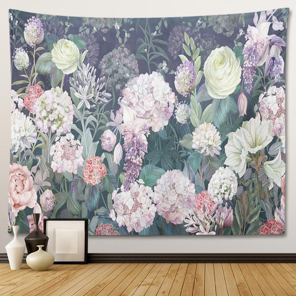 European Floral Retro Tapestry Plant Wall Hanging Bedroom Decoration Wall Hanging Tapestry Home Room Living Room Decoration