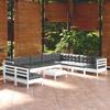 Day and Night - Day and Night Garden Furniture 11 Pieces with White Pine Wood Cushions