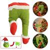 Charming Grinch Christmas Decorations Furry Green Leg And Head Tree Ornament Set