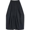 DIMANAF 2026 Sommer Strand Übergröße Langes Kleid Damen Elastischer Bund Locker Lässige Hose Unterteil Schwarz