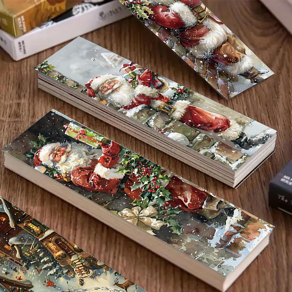 32 Stück, Retro Weihnachtslesezeichen, geeignet für die Schulanfangszeit, Weihnachten, Halloween, Lehrer, Leser und Geburtstage.