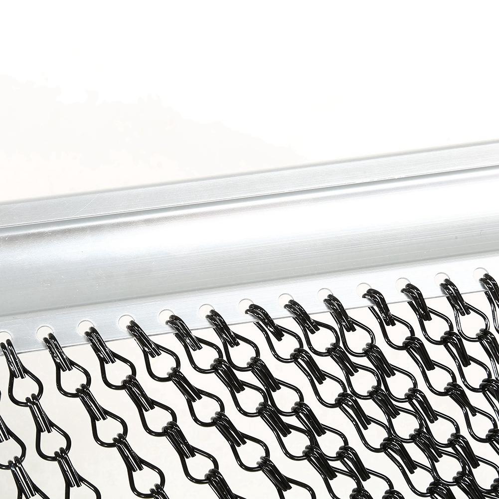 90*214.5cm Aluminium Metal Chain Strip Curtain Fly Pest Insect Control Decoration Door Screen