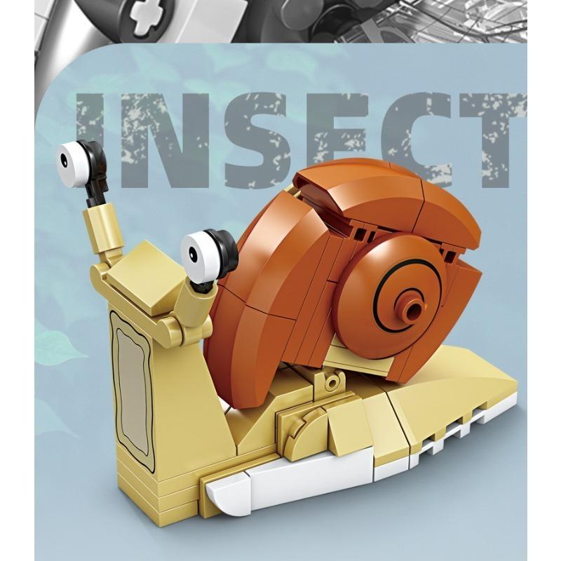 Insect Story Series Building Blocks Bee Dragonfly Ladybug Snail Mini Model Bricks Desktop Decoration Children's Christmas Gifts