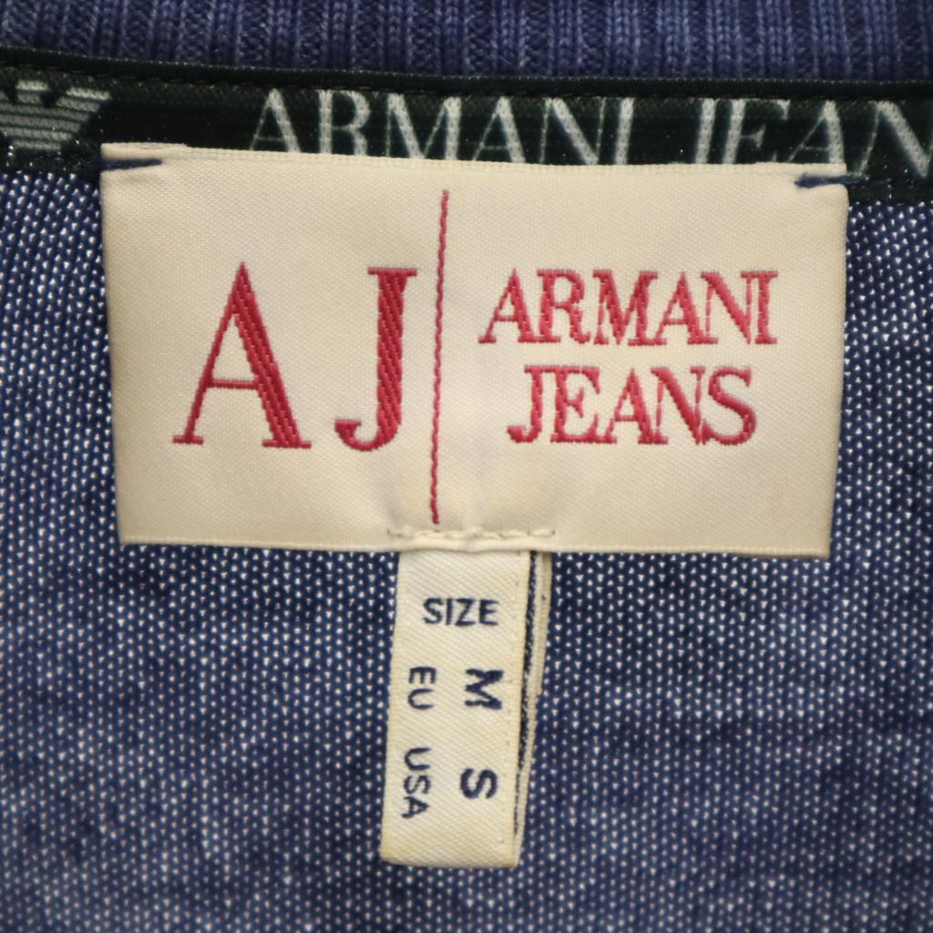 ARMANI JEANS Knit jacket M Navy Men's Used