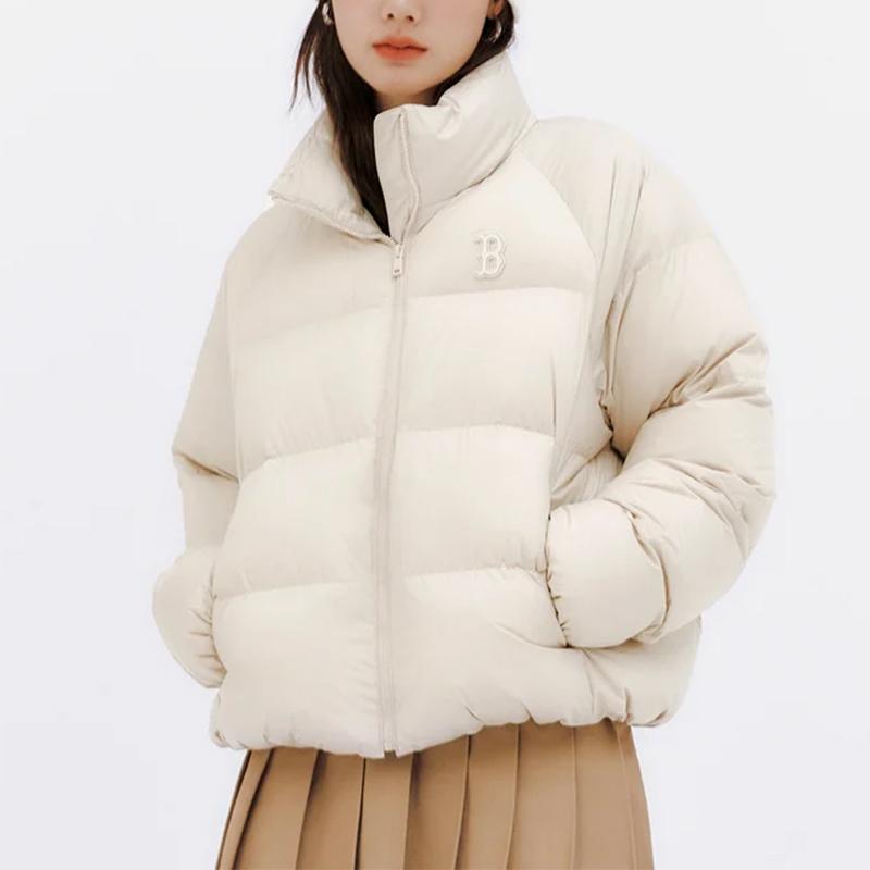 New MLB Down Jacket Women's Light Khaki 3FDJBO136-43BGL