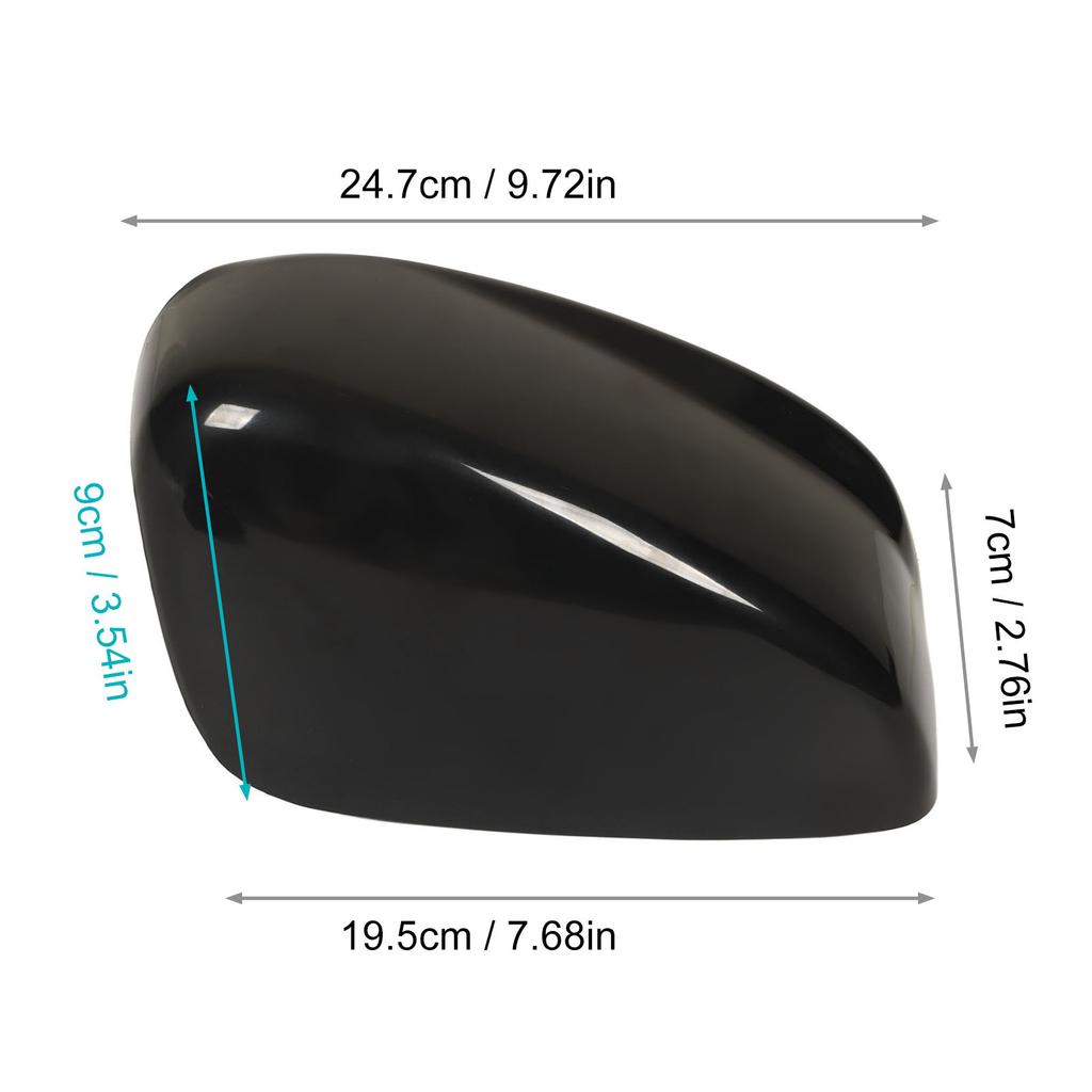 1 Pair Car Rearview Mirror Cover Trim Glossy Black Side Door Wing Mirror Cap Replacement For Honda Accord 2008‑2012
