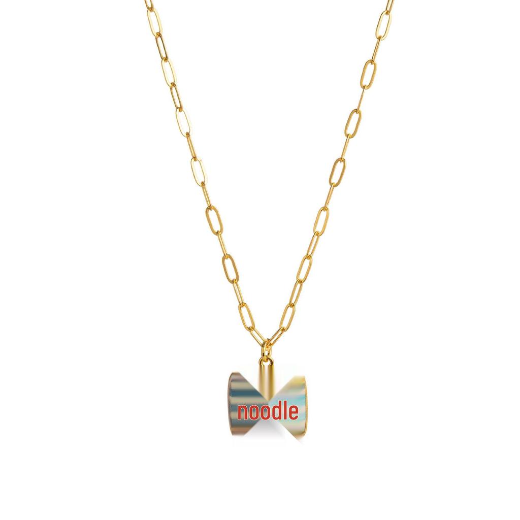 European-American Fresh Plant Series: Lemongrass & Strawberry Bow Pendant Necklace, Clavicle Chain Copper.