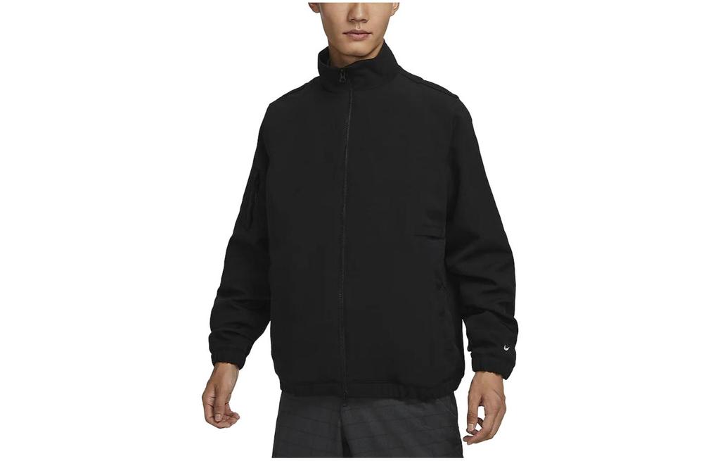 Nike Golf Clothing Men's Black Stand Collar Moderate FB5496-010