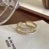 Korean High Sense Enamel Open Rings for Women Blue Green Oil Dripping Adjustable Finger Ring Geometric Exquisite Jewelry Gifts