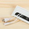 Aluminum Alloy Rectangle Desk Wire Hole Cover Table Outlet Port Computer Desk Cable Grommet Hole Holder with Black Brush