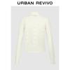 UR2026 Women's Openwork Cropped Knit Top with Peter Pan Collar