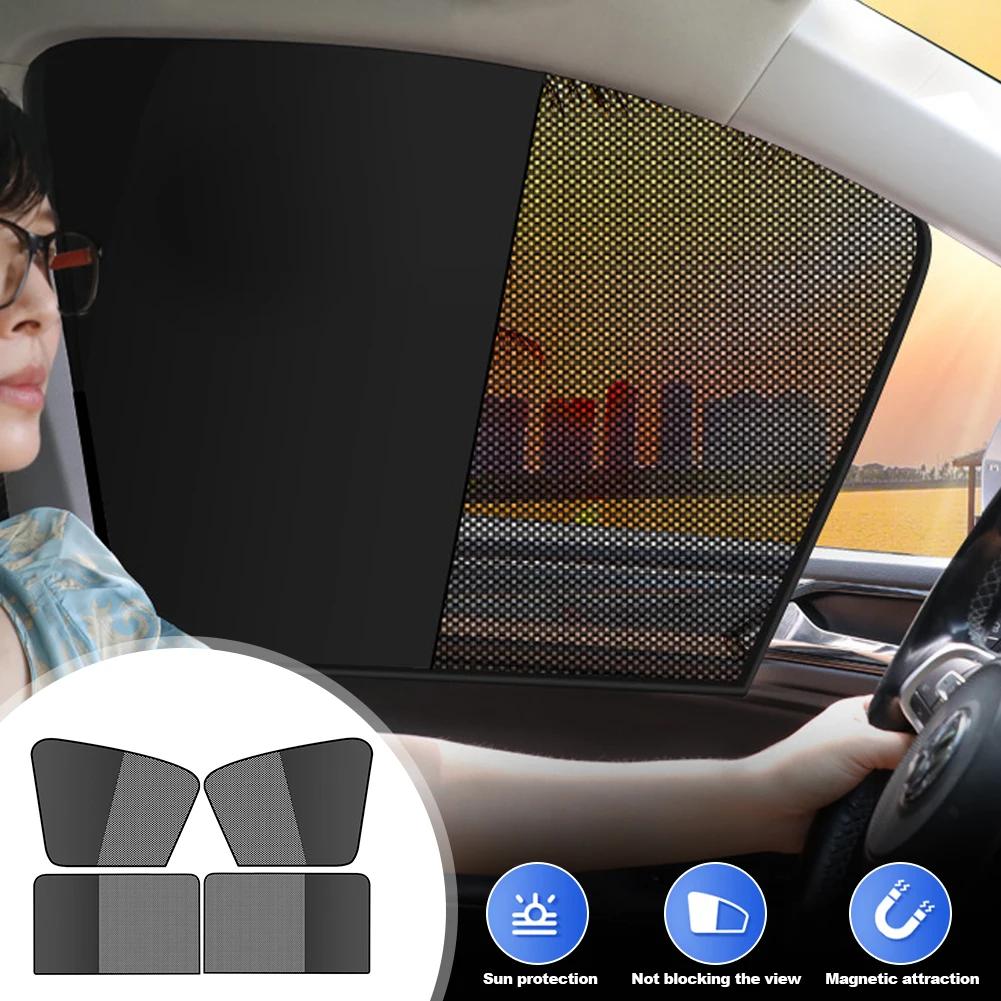 2 Layer Magnetic Car Window Sunshade Car Curtain For Baby Sun Shade Front RearSide Window Parasol Auto Sun UV Protection