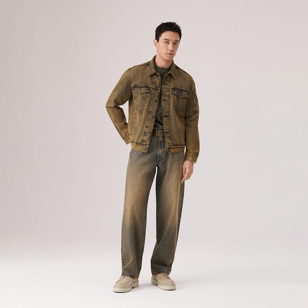 Levis Vintage Wash Zniszczona Luźny Krój Styl City Boy Oversize Kurtka Klasyczny Jeansowy Płaszcz Kurtki Unisex 72334-0783