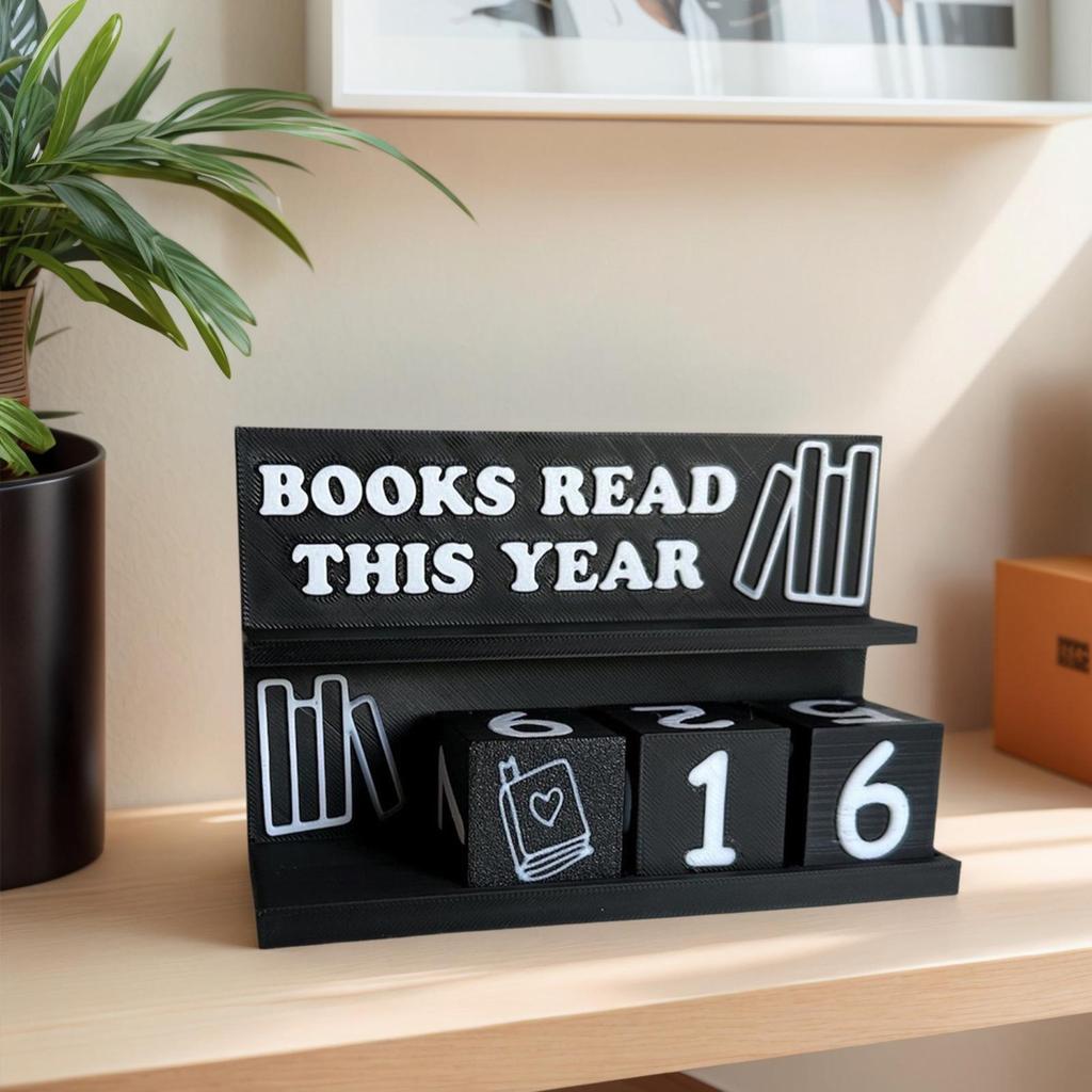 Books Read This Year Counting Ornaments Wear Resist Book Read Tracker bookshelf decoration Small Book Counter gift for friend