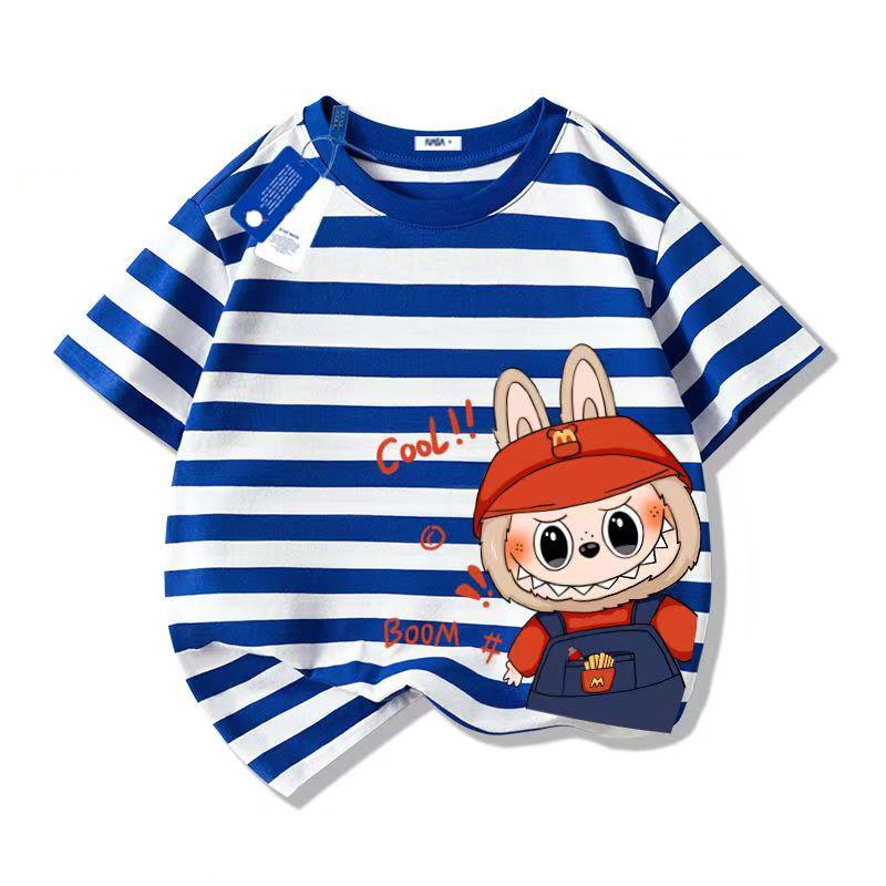 LABUBU Child Casual 3D Print Cartoon Anime Kids T-Shirt Summer Short Sleeve Tee Girl Boy T-Shirt Tops