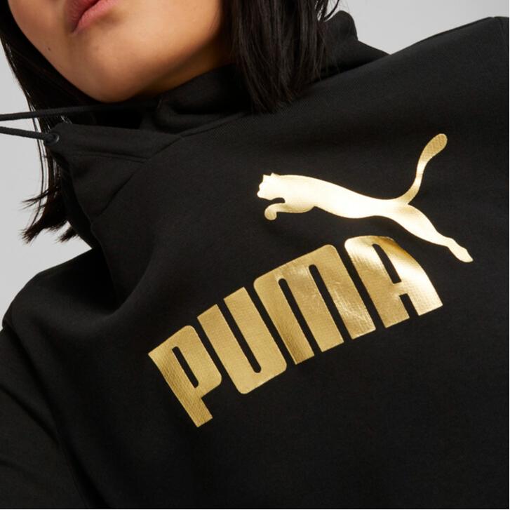 Puma Letter Print Casual Slim Fit Long Sleeve Hoodie Women hoodies Black 849096-01
