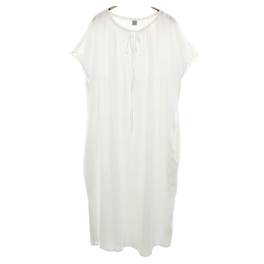 Toteme French Sleeve Drape One Piece 32 White Women Used