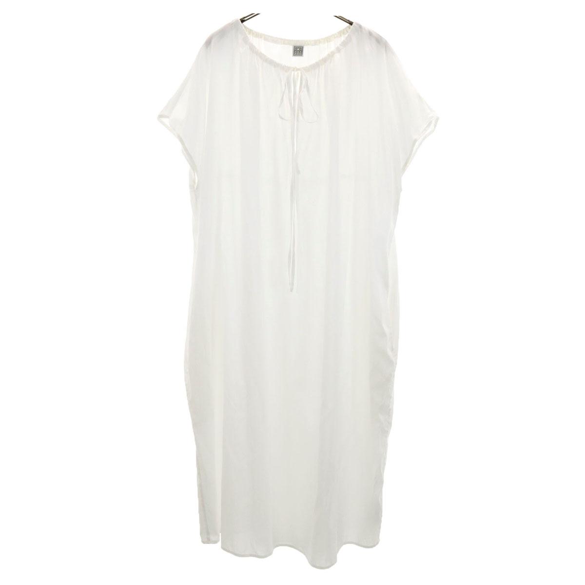 

toteme French sleeve drape one piece 32 white Women Used