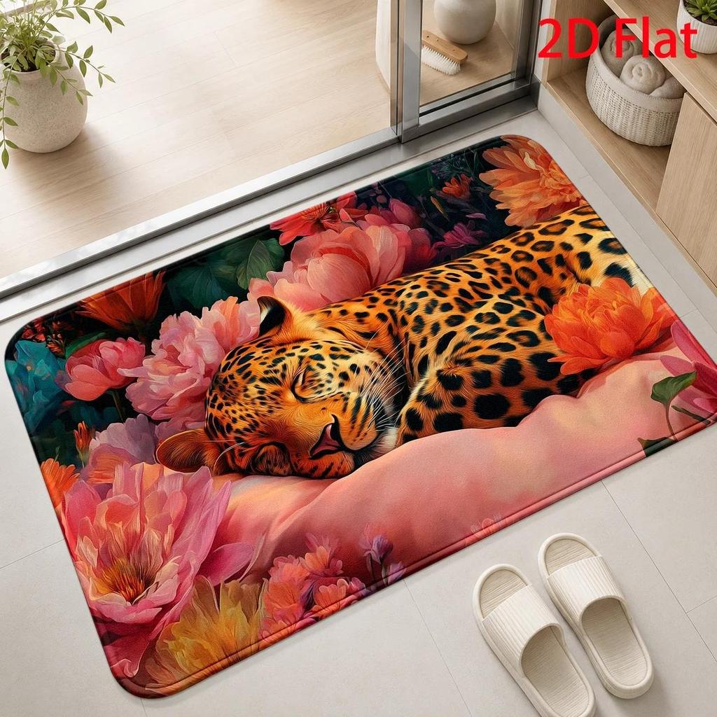 Colorful Cats Art Abstract Fun Doormat For Living Room Playful Animal Design Rug Floor Mat Pet Themed Gift