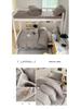 MUJI-Inspired Solid Color Cotton Button-Down Student Bedding Set - Japanese Style, Skin-Friendly, Four-Piece College Set