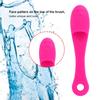 Silicone Face Cleansing Finger Brush Pore Cleaner Blackhead Removal Massager (Dark Rose Red)