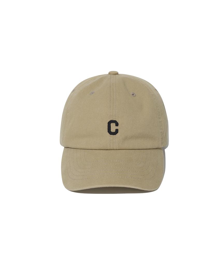 COVERNAT Small C Logo Flat Embroidery Standard Fit Ball Cap Beige