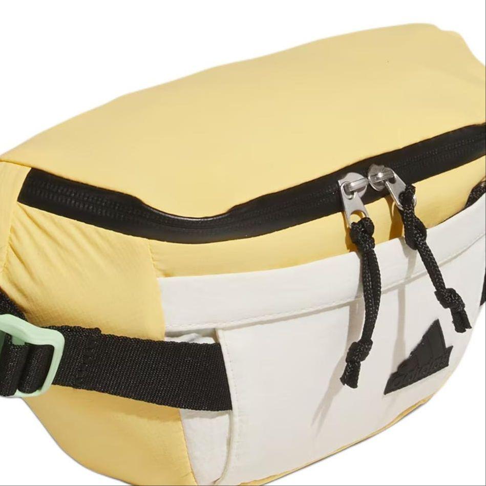 Neue Adidas Recyceltes Polyamid Umhängetasche Crossbody Bag Bauchtasche Kleine Größe Unisex Aprikosengelb JJ2084