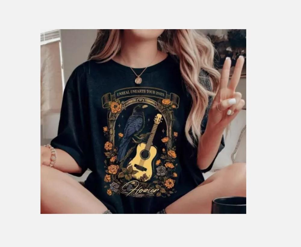 Hozier Tour 2024 Shirt Hozier Unreal Unearth Tour T shirt Size S-5XL Unisex T-Shirt XXXXL