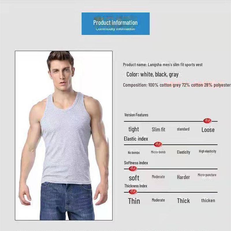 Pánské sportovní tílko Langsha s kulatým výstřihem