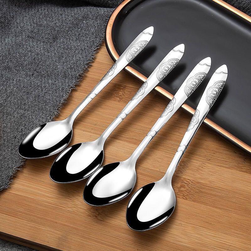 Verdickte Edelstahl-Spitzlöffel (10er-Pack)