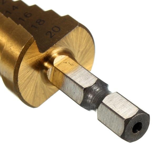 3 Teile/satz 3-12mm 4-12mm 4-20mm Gerade Nut Schritt Bohrer Titan Beschichtet holz Metall Loch Cutter Core Bohren Werkzeuge Set