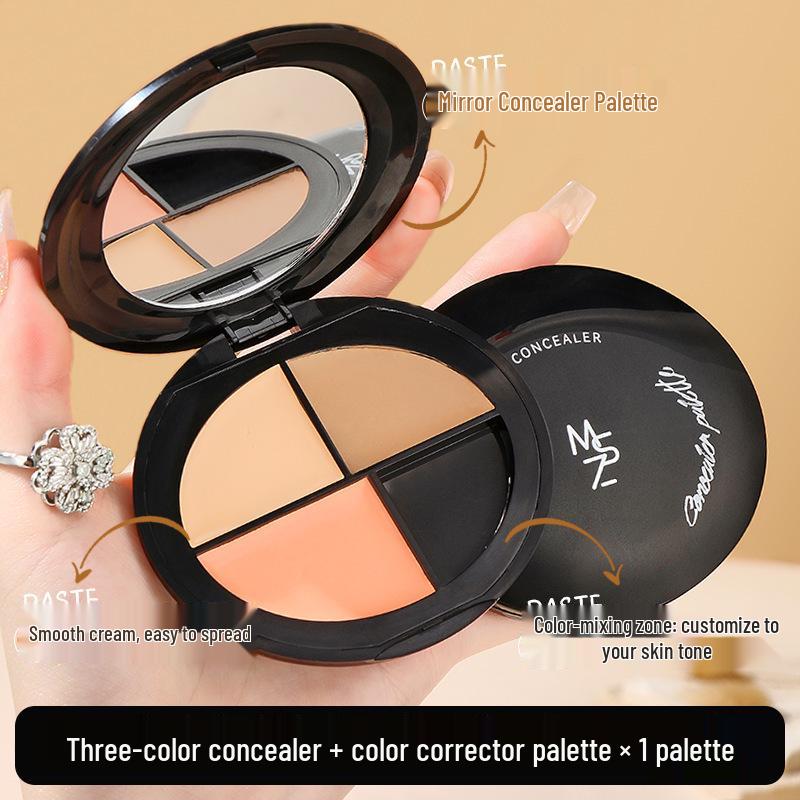Mingxi Zhi Three-Color Concealer: Conceals Dark Circles, Blemishes, Acne Scars, Brightens, and Contours.