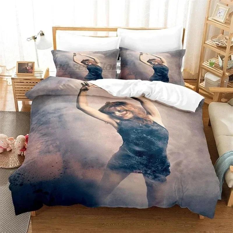 

Mylene Farmer Al Season Soft Duvet Cover Beding Warm Comforter sets Soft Comfortable Quilt Cover plus Pilowcases Single Double Quen King 100*200cm Single