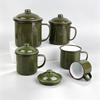 Nostalgic Army Green Enamel Mug