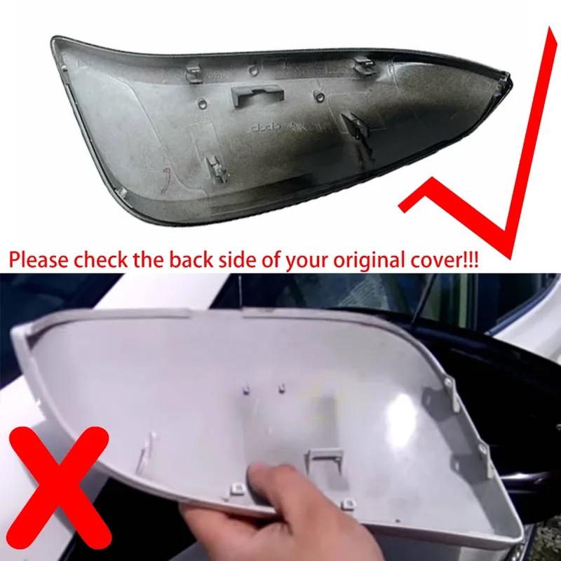 For Toyota RAV4 2014-2018 Car Replacement Rearview Side Mirror Cover Wing Cap Exterior Door Rear View Case Trim Housing Black