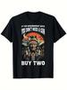 IF THE GOVERNMENT SAYS YOU DON'T NEED A GUN Graphic Black T-Shirt - Featuring a Native American Illu