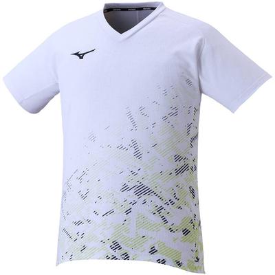Mizuno Dry Aeroflow Tennis Game Highly Dynamotion XS Shirt, Breathable, Fit, 62JA2032, White,