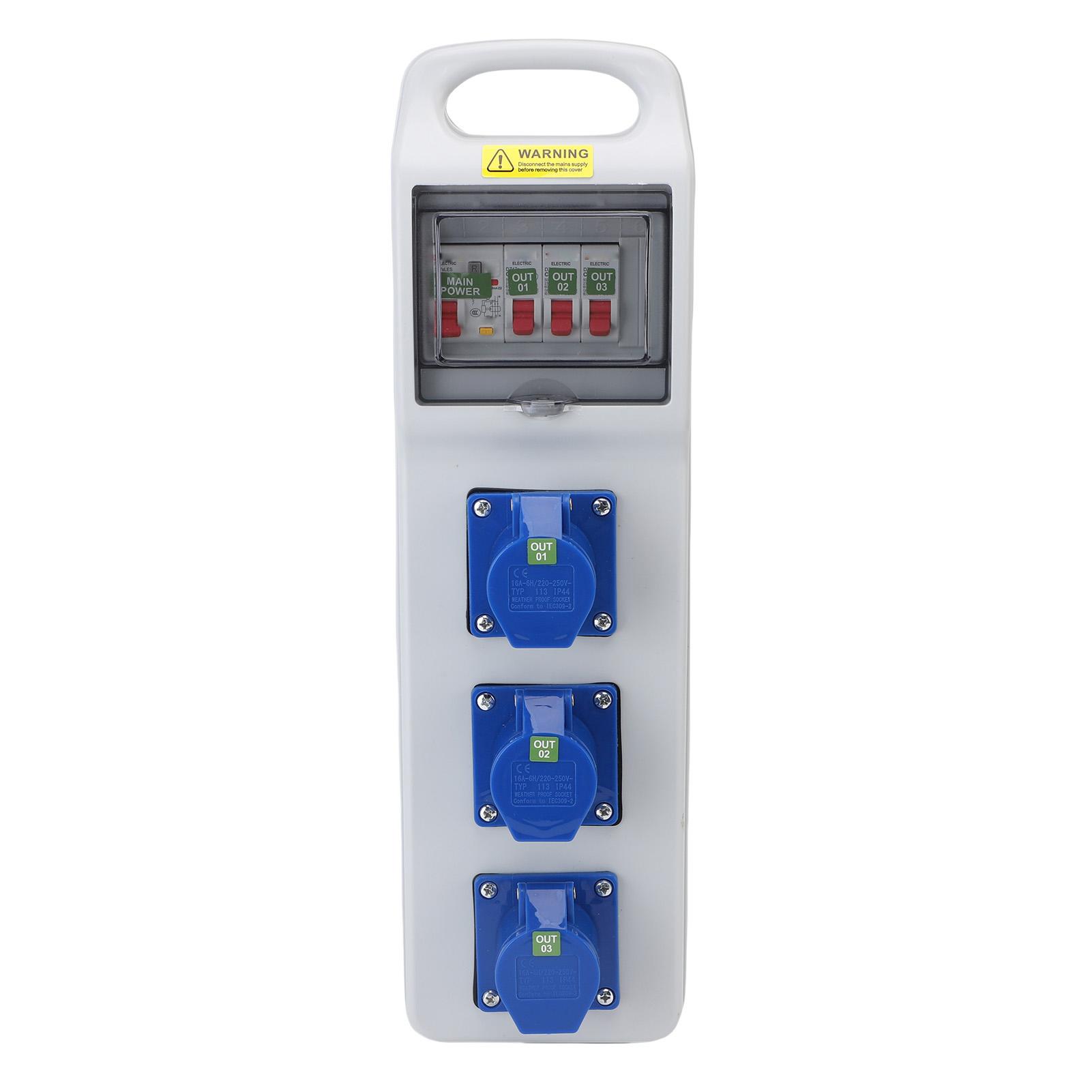

Outdoor Power Distribution Box Portable IP44 67 Water Proof Electrical Breaker Socket Box for Construction Sites