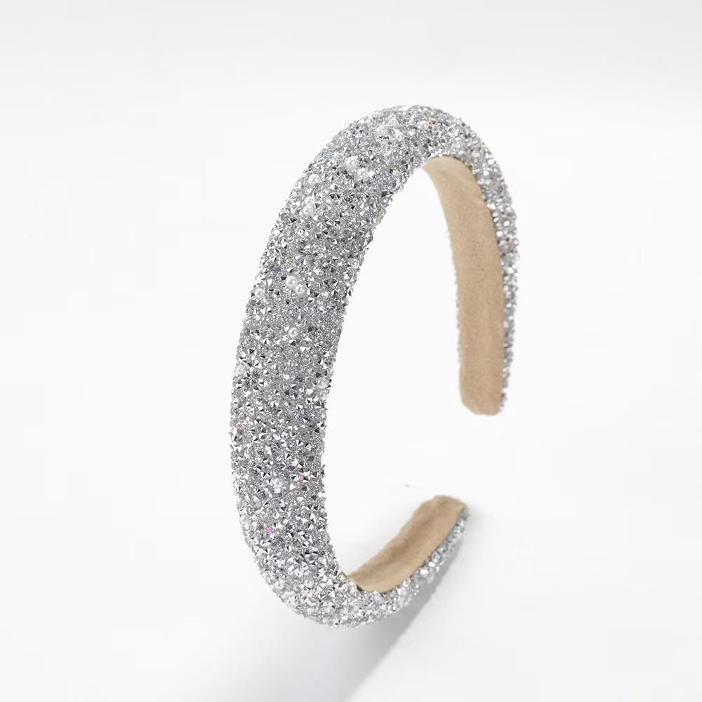 

Сверло Имитация Жемчуга Хрустальный Жемчуг Ободок для Головы Серый Серебристый Черный Ободок на Голову Женский Девичий серебряный