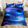 Space Themed Bedding Set Galaxy Outer Space Duvet Cover Set Full Queen For Boys Girls Earth Planets Moon Stars Comforter Cover