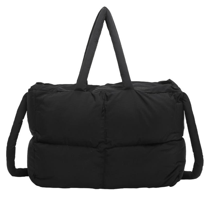 Niche Design Cotton Clothing One-shoulder Tote Bag  New Summer Embroidered Thread Square Cotton Carrying Underarm Pillow Bag